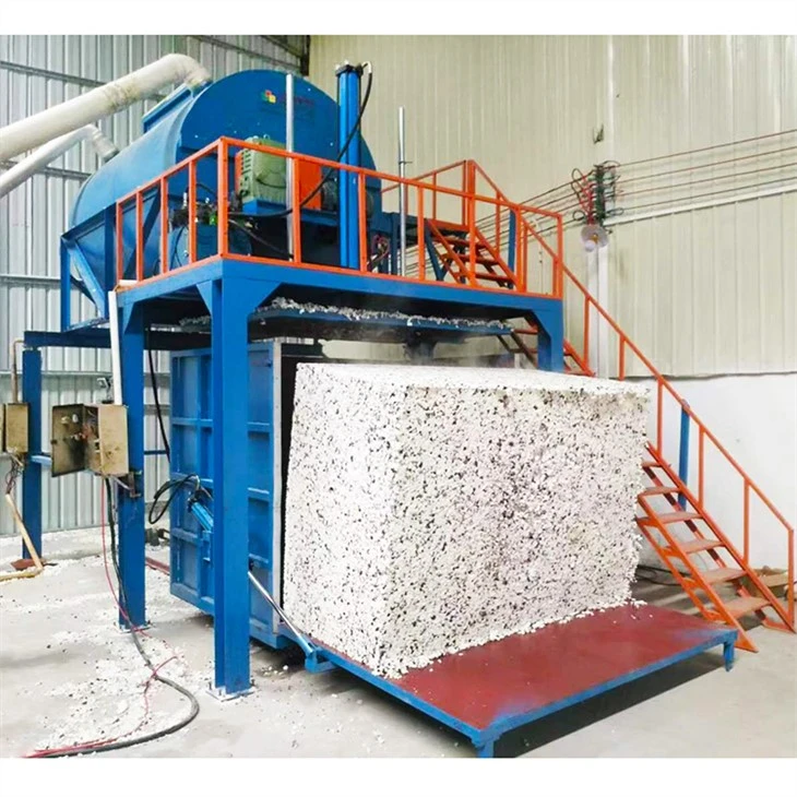 Rebonded schuimmachine